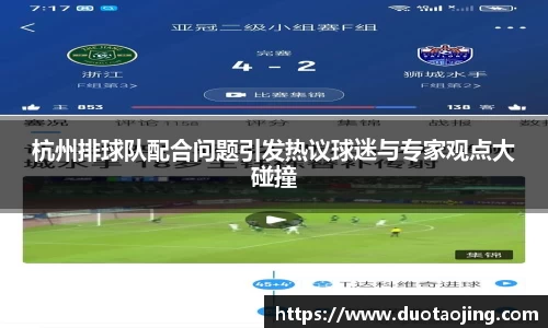 杭州排球队配合问题引发热议球迷与专家观点大碰撞